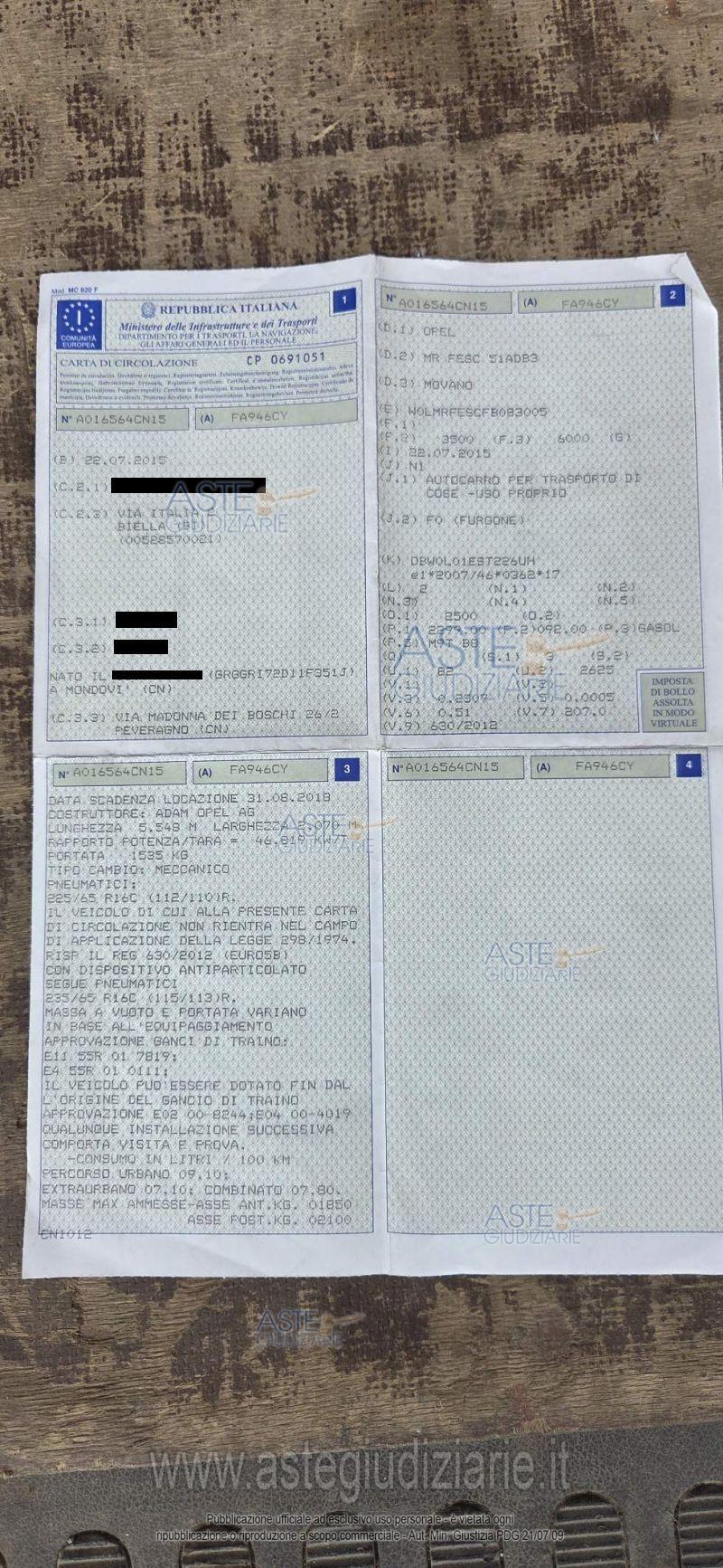 Fotografia del bene