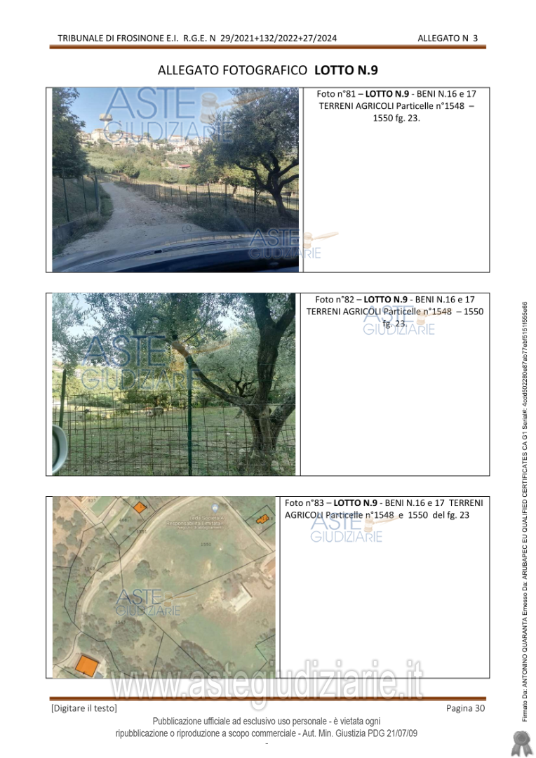 Fotografia del bene