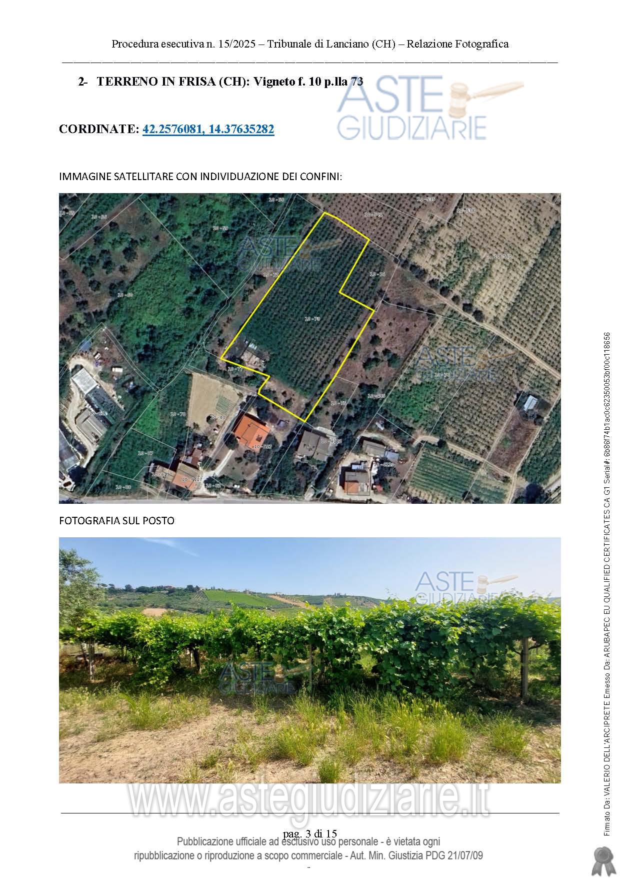 Fotografia del bene