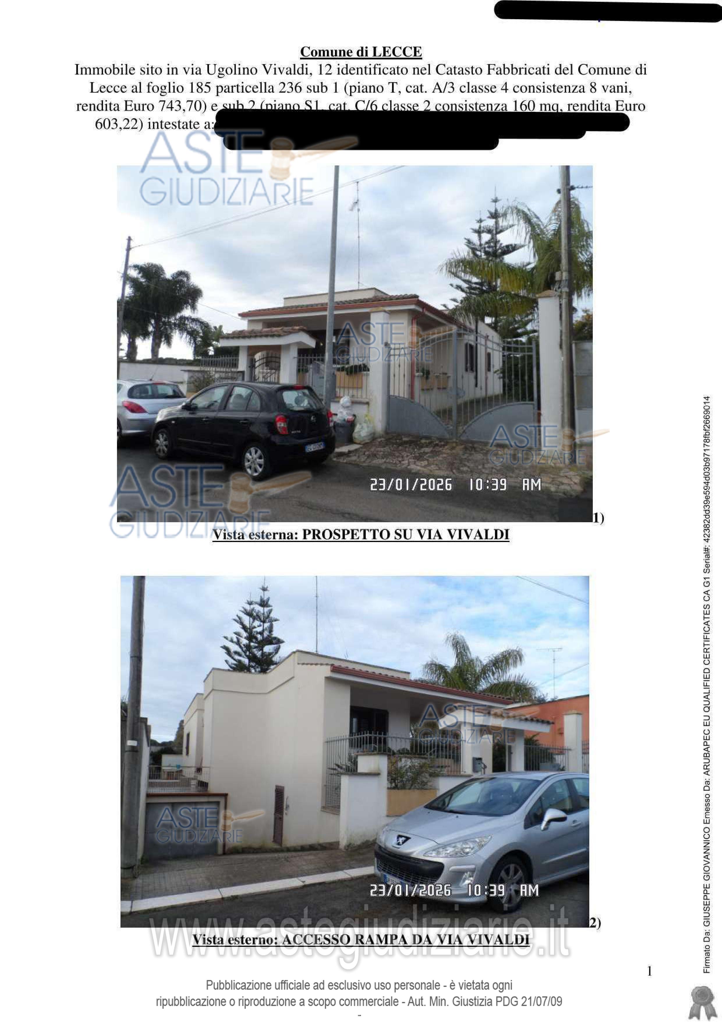 Fotografia del bene