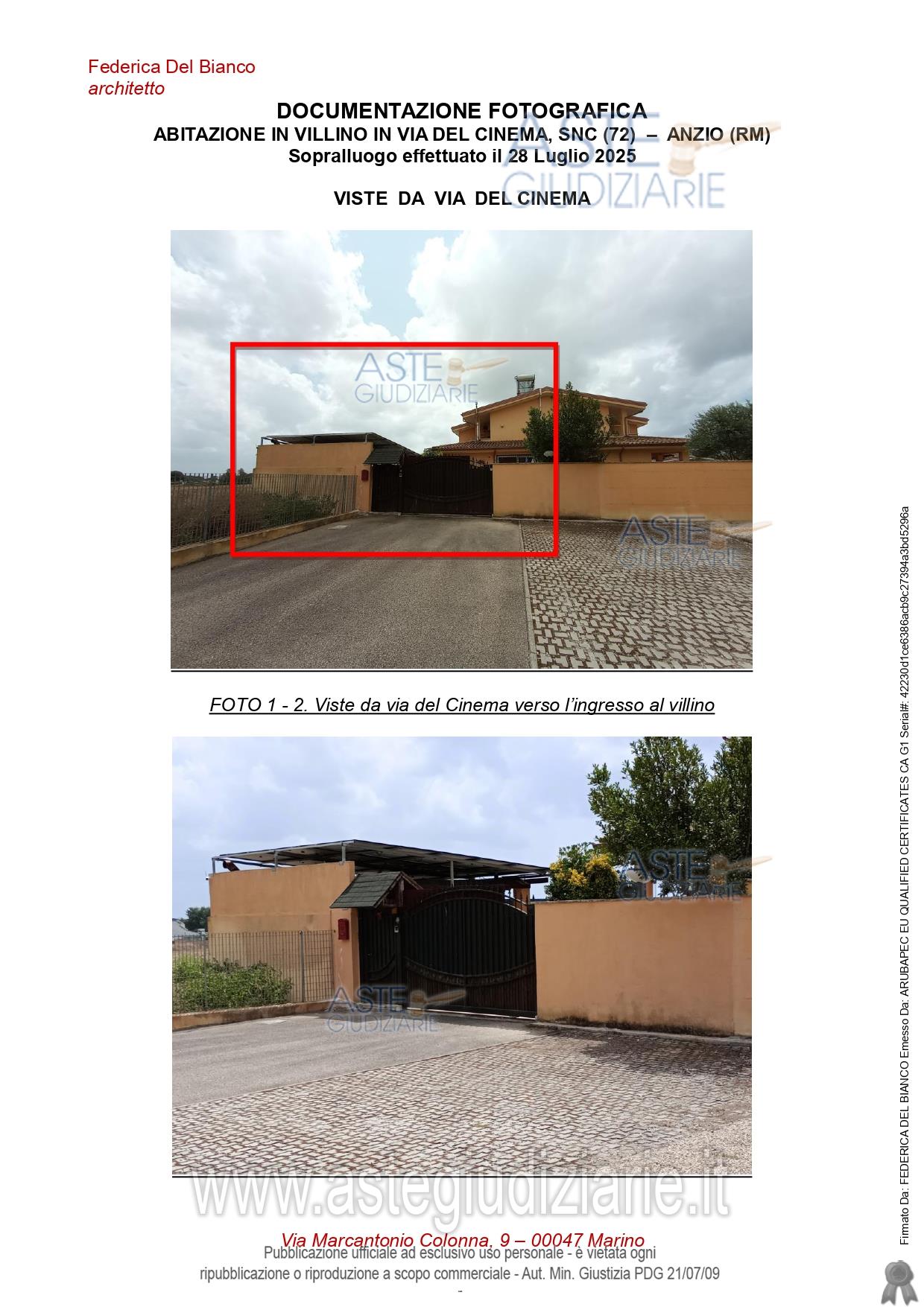 Fotografia del bene
